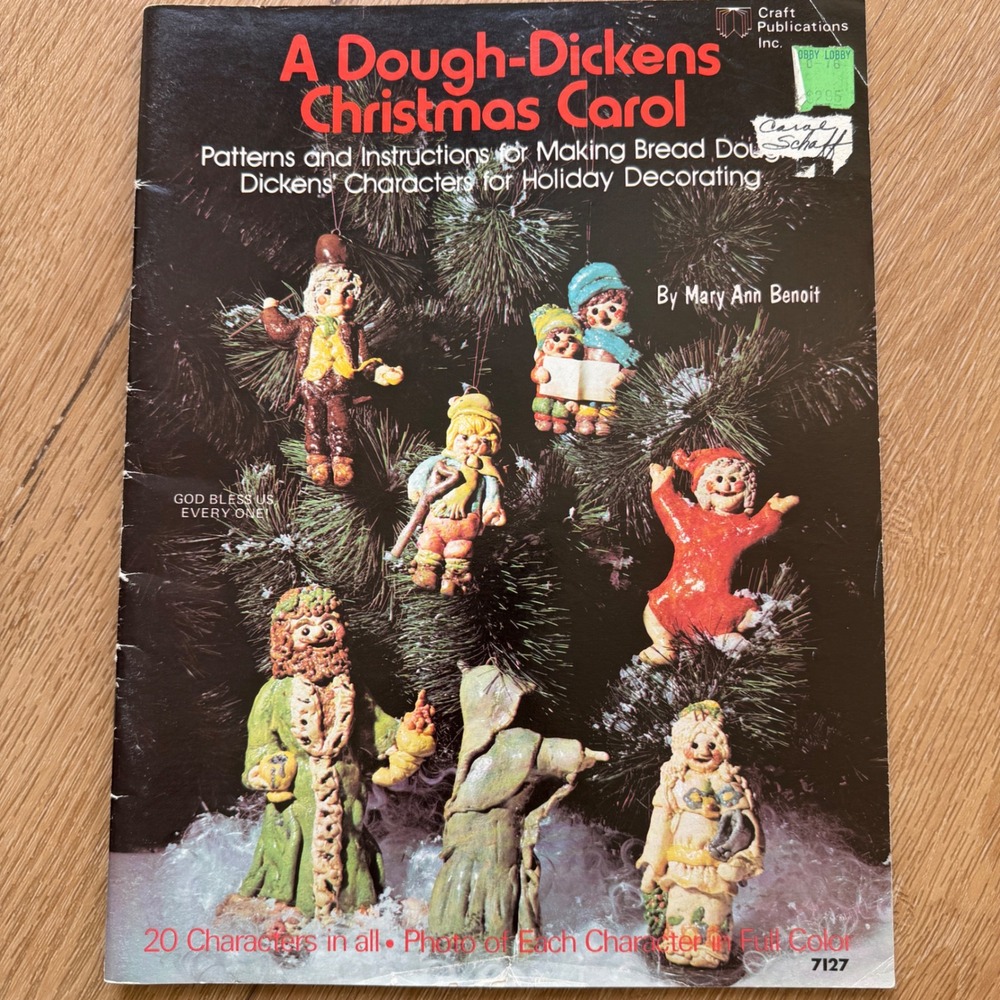 Vintage A Dough-Dickens Christmas Carol Bread Dough Craft Pattern Book 1976